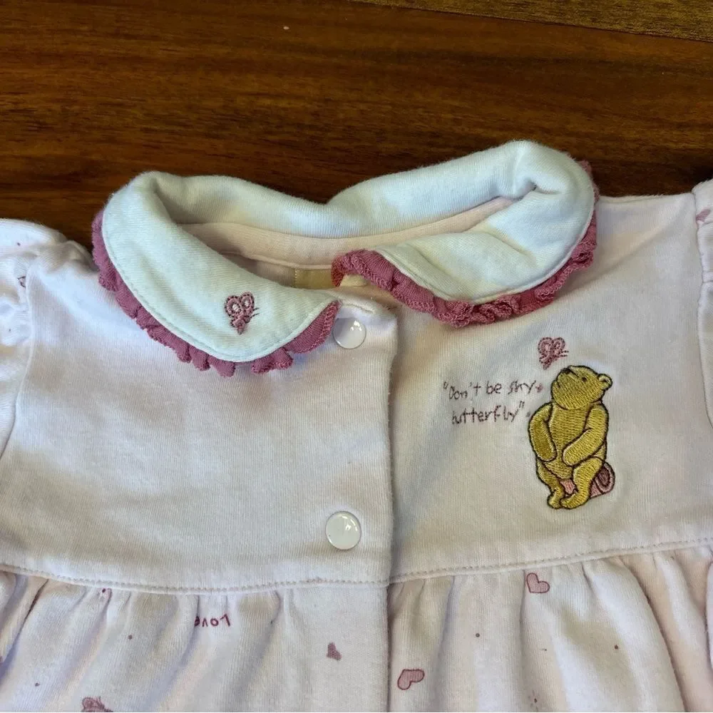 Winnie the Pooh Disney Classic Pooh light pink footed jumpsuit pajamas